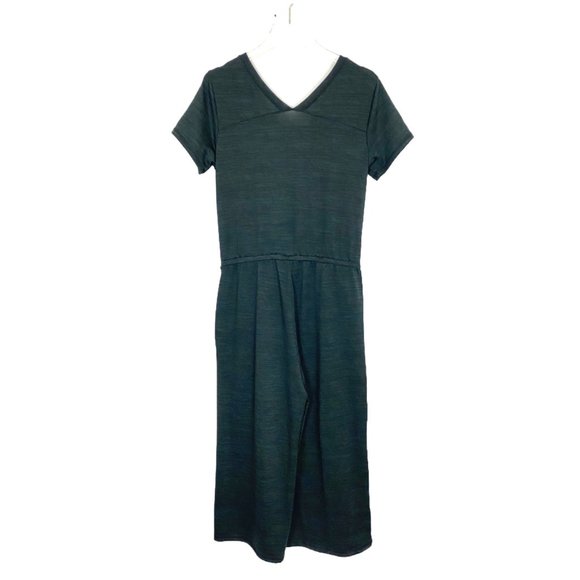 T. by Talbots Heatered Black Jersey Jumpsuit Cropped Small - Picture 3 of 11